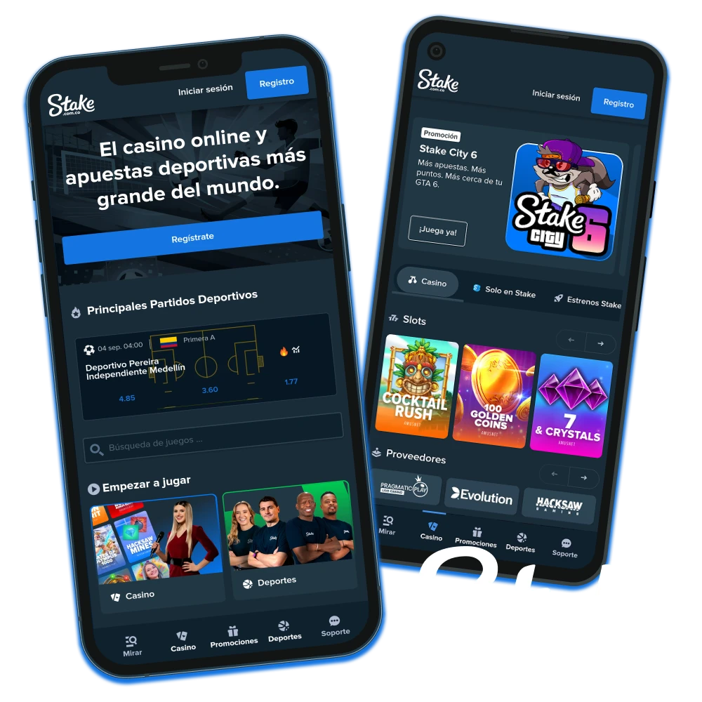 Instala la aplicación de Stake para apostar y jugar en tu dispositivo Android.