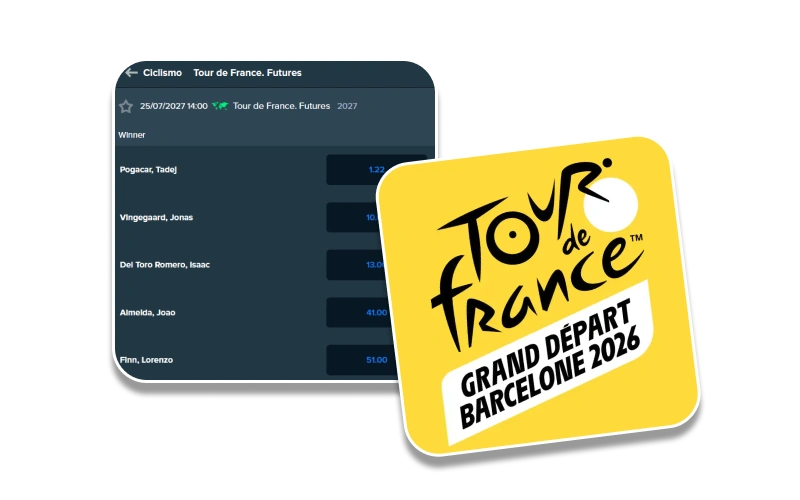 Empieza a apostar en el Tour de Francia en la aplicación de Stake.