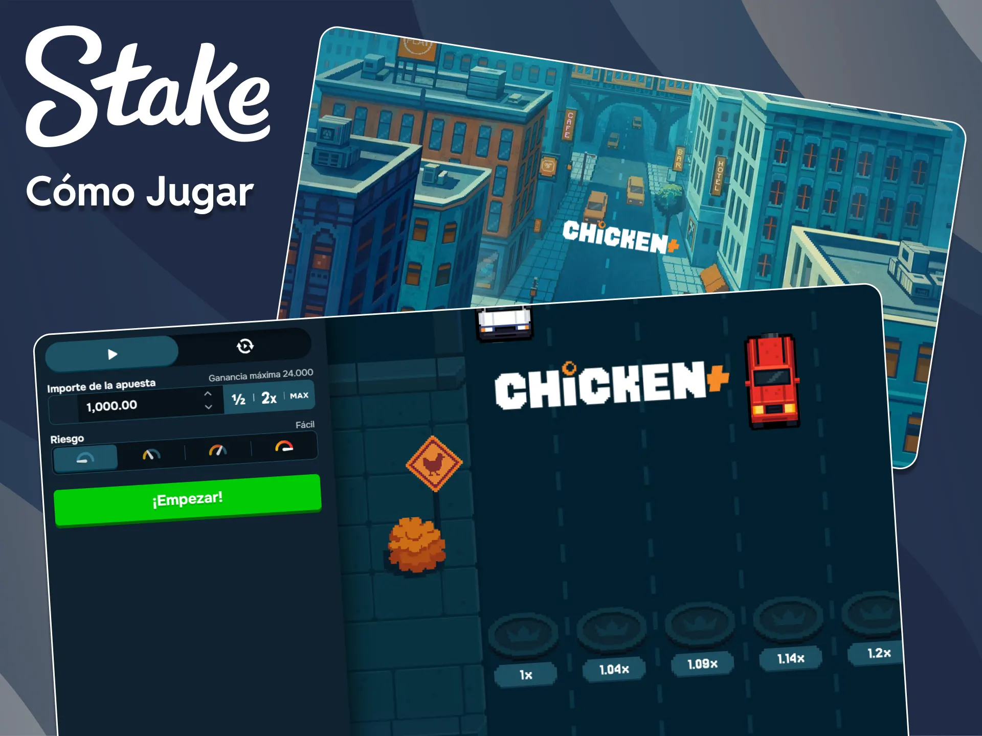 Consulta las reglas del juego Chicken+ en Stake.