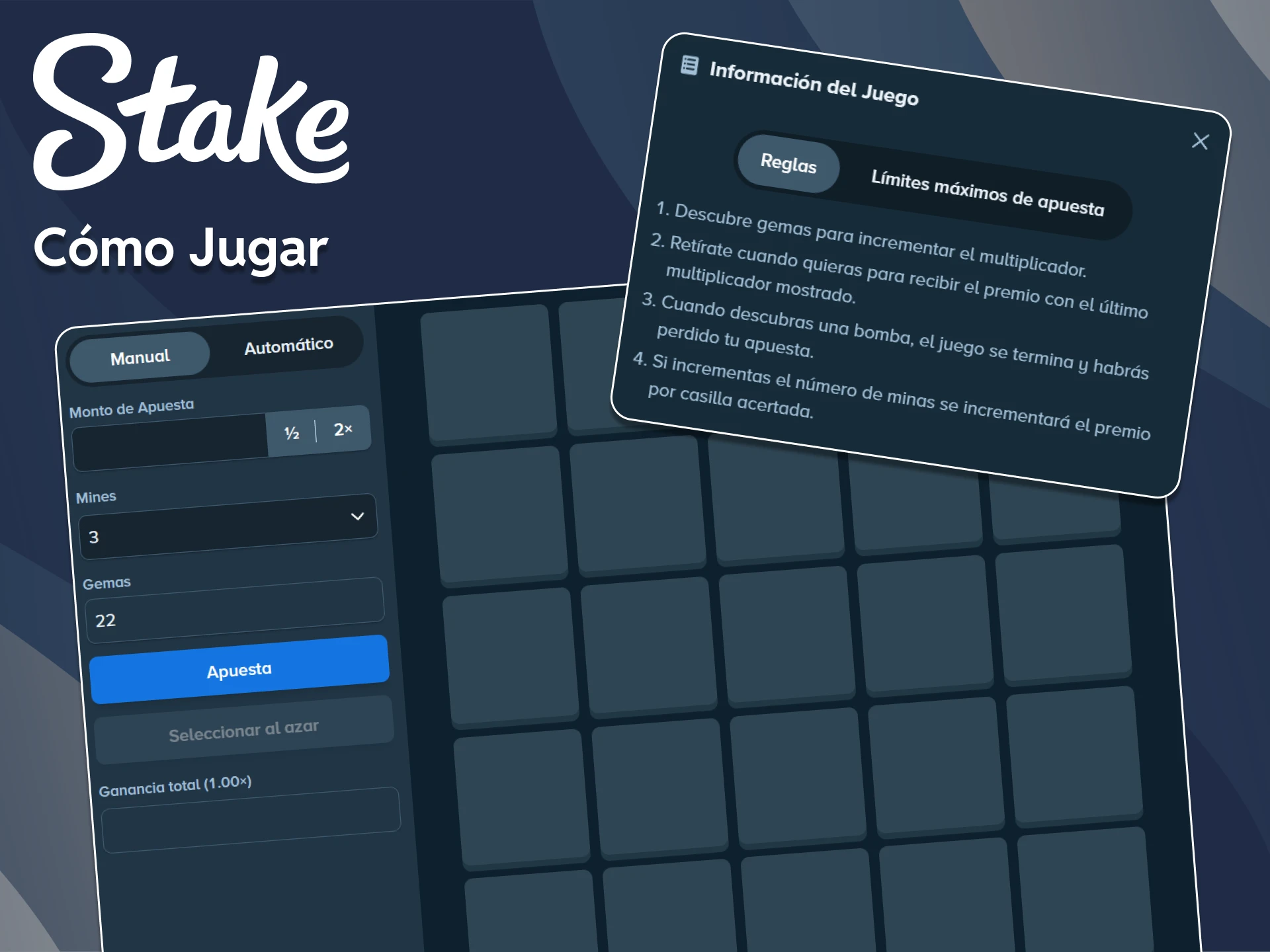 Descubre las reglas principales del juego oficial de Stake, Mines.