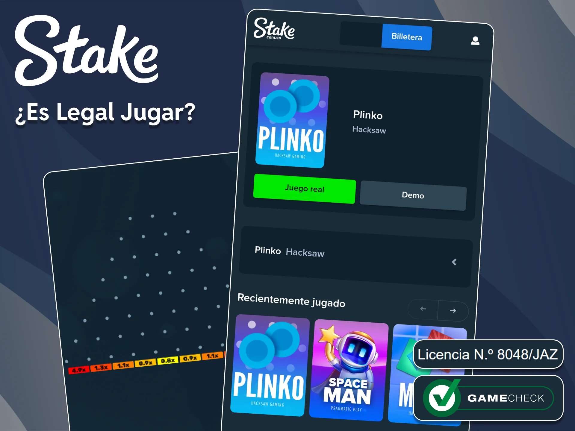 La plataforma oficial de Stake es un lugar legal y seguro para los jugadores de Plinko.