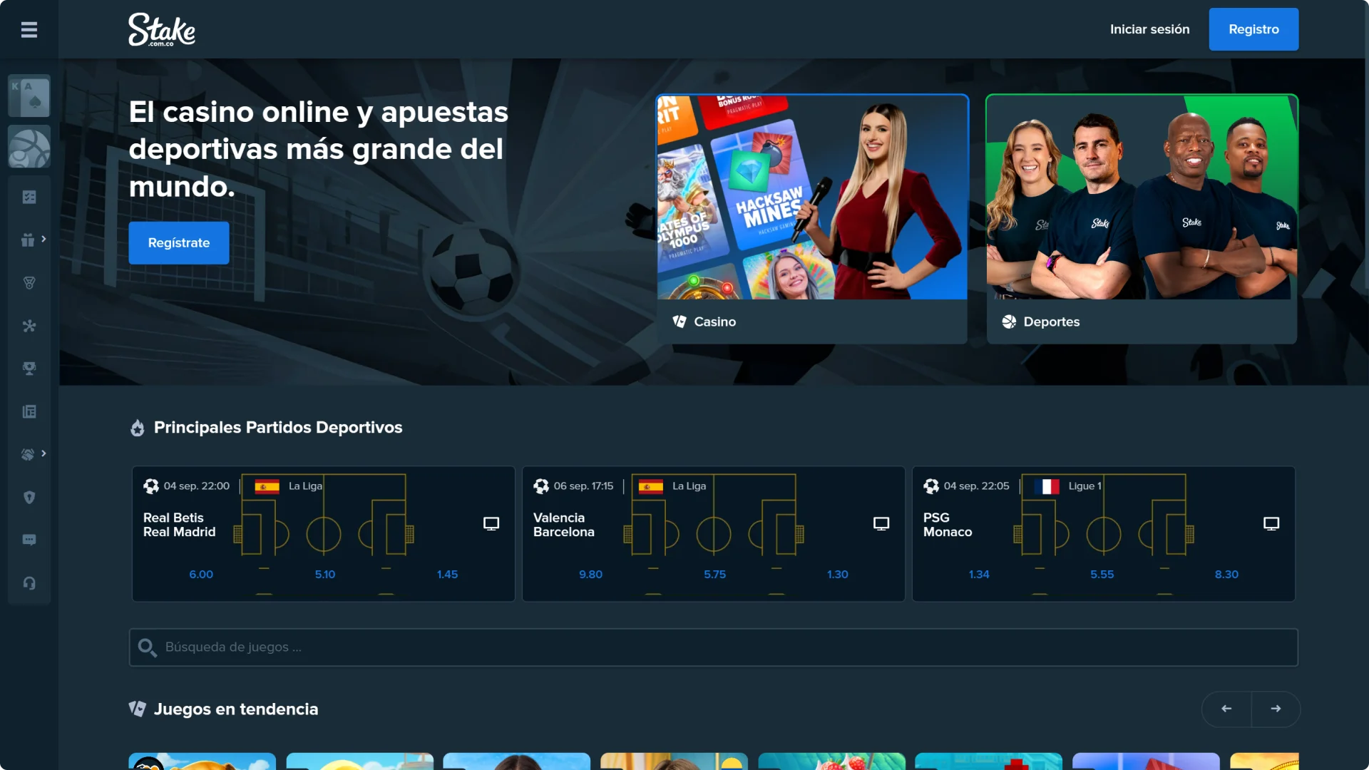 Únete a Stake en Colombia y explora todas las funciones de la plataforma.
