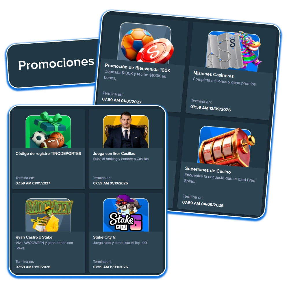 Descubre qué bonificaciones ofrece la plataforma oficial de Stake.
