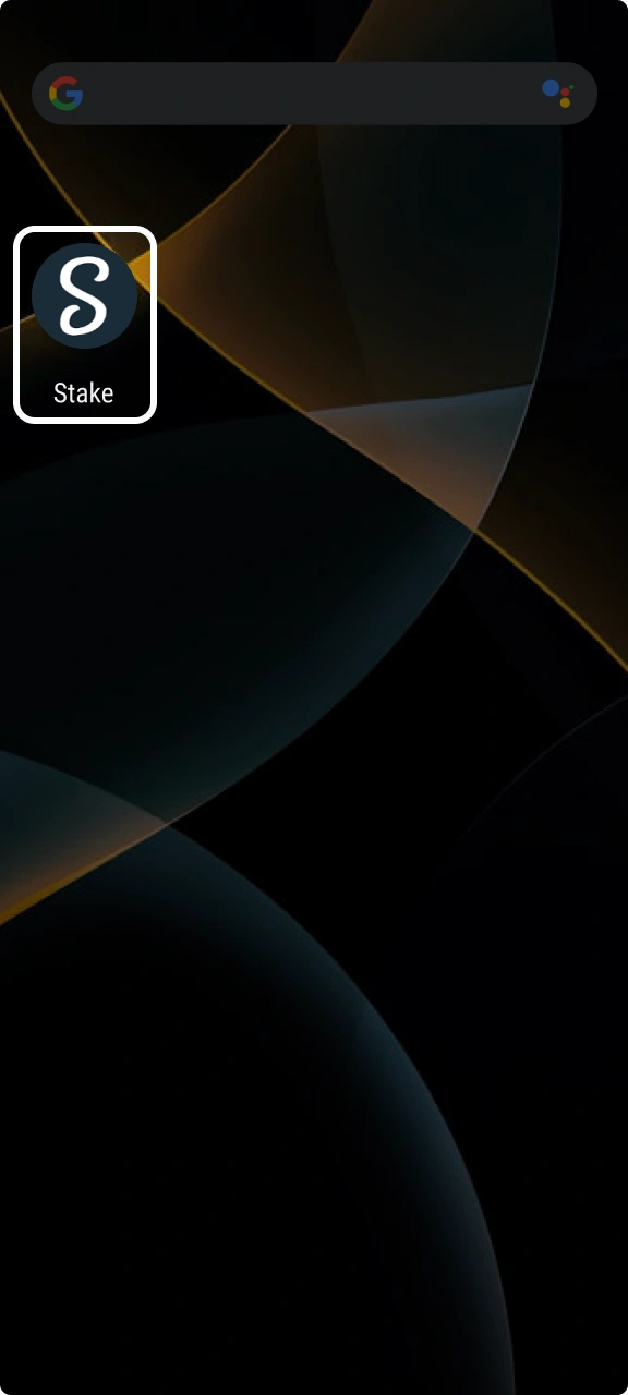 Haga clic en el icono Stake para abrir la PWA oficial.